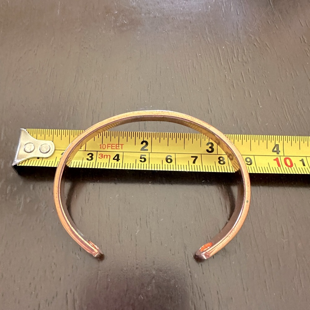 COPPER open CUFF bangle - Picture 4 of 4